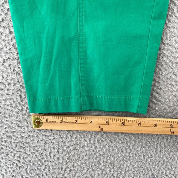 Chicos Pants 0.5 US 6 Green Fitigues Capris Stretch Straight Leg Pockets Casual - Picture 12 of 13